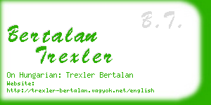 bertalan trexler business card